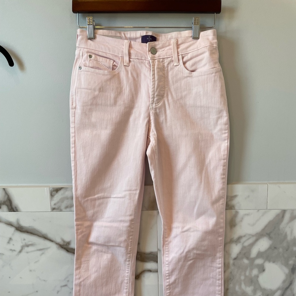 Light Pink Cropped Skinny Jeans